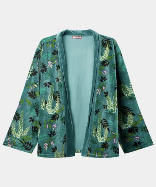 Alternative view of Artisan Floral Velvet Kimono
